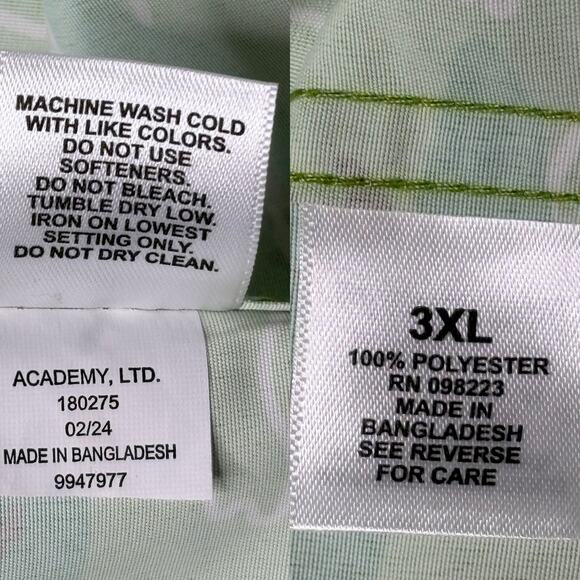 Magellan Laguna Madre Dad Lawn Camo SS Shirt 3XL UPF Green Casual Quick Drying - Picture 9 of 10